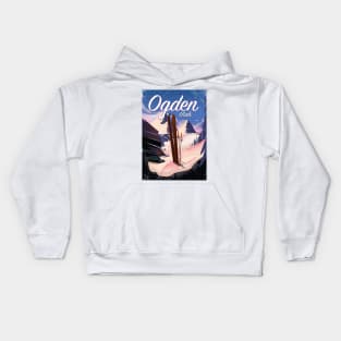 Ogden, Utah Ski poster Kids Hoodie